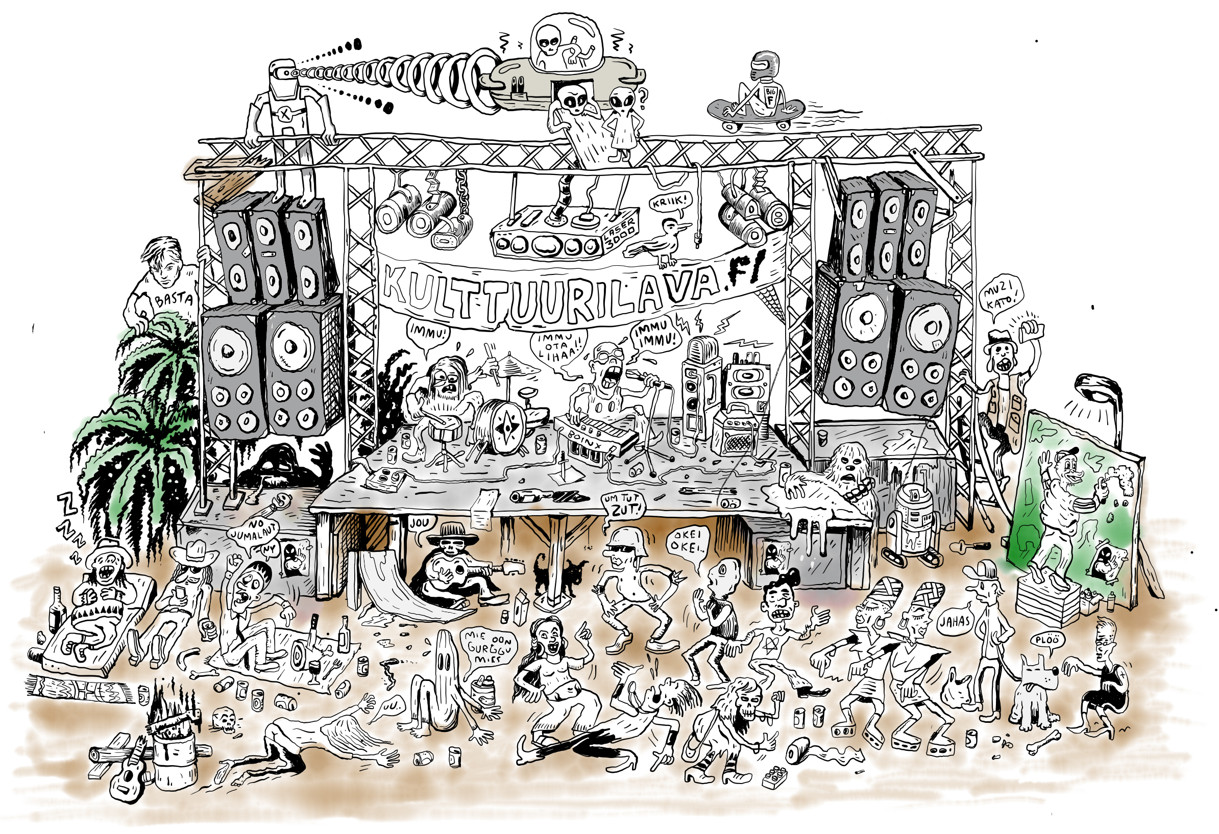 Kulttuurilava-kuvitus by the one-and-only Vilunki 3000